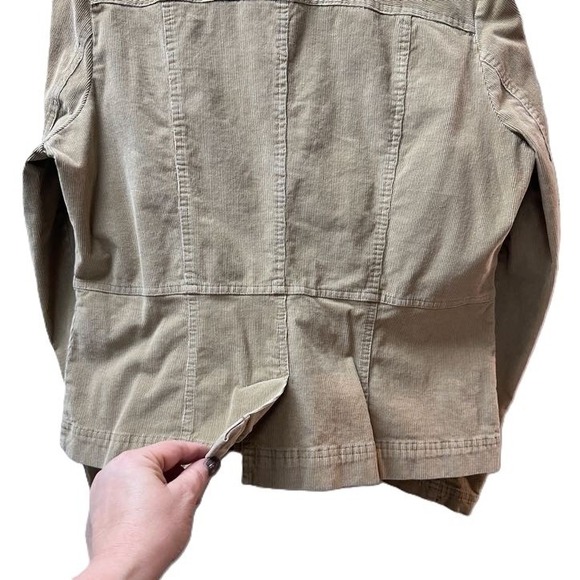 Vintage St. John's Bay Stretch Tan Corduroy Blazer Jacket XL Cotton Spandex - Picture 4 of 10